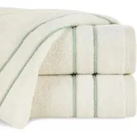 Sibel Badhanddoek 50x90cm Crème met Decoratieve Boord 500 g/m²