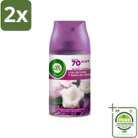 Air Wick - Luchtverfrisser Navulling - Maan Lelie - Automatische Spray - 250 ml - Voordeelverpakking - 2 stuks - Maanlelie - Geur