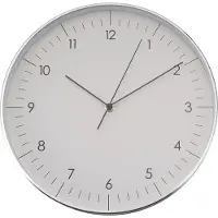 Famanu – Grote wandklok met quartzmechanisme, stijlvolle muurdecoratie in nordic design, stil mechanisme zonder tikken, kleur zilver