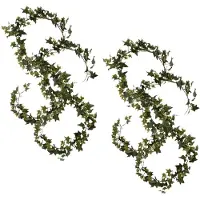 Mica Decorations Kunstplanten Hedera Slinger - 4x - 180 x 15 cm - groen - met grote bladeren - decoratief - bladgroen - klimop plant