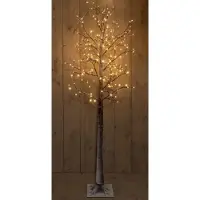 Anna's Collection LED Kerstboom 200 cm | Berk met sneeuw | Extra warm wit | 204 lampjes | Geschikt voor buiten