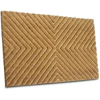 Famanu – Kokosmat voor binnen, vuilvangmat in naturel met geometrisch patroon, antislip deurmat voor hal, terras of entree, afmetingen 45 x 75 cm