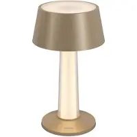 Sompex LULU, draadloze tafellamp , Champagne - 19cm hoog dimbaar - oplaadbaar - Stijlvol voor binnen en buiten - en past zich perfect aan uw interieurstijl aan.