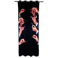 Seletti Toiletpaper Gordijn Lipsticks Black