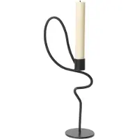 Ferm Living Valse kandelaar high Zwart