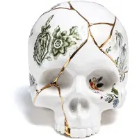 Seletti Kintsugi Skull Ornament