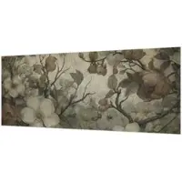 Wallfluent Fotobehang - Bruin Vliesbehang - 250x104 cm - Bloemenpracht Muurschildering - Gang behang Bloemen En Planten - Fotobehang Vlies - Slaapkamer behang