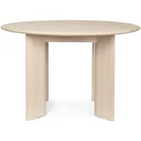 Ferm Living Bevel eettafel Ø117 cm Witgeoliede beuk