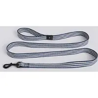 HAY Dogs Leash Flat M|L | Blue and white stripe