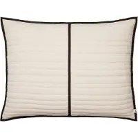 Ferm Living Vari Kussen 60x80 Cm Naturel / Dark Chocolate - Decoratieve kussens & hoezen Biologisch Katoen Natural - 1104272073