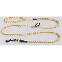 HAY Dogs Leash Braided Adjustable M|L | Off-white, ochre