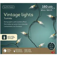 Lumineo Kerstboomkaarsen | Vintage | 17.9 meter | Warm Wit | 180 lampjes |