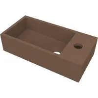 Arcqua Flair Fontein 36x18 cm Rechts Met Kraangat Mat Chocola