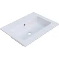 Arcqua Mira Wastafel Enkel Zonder Kraangat 61x46x16 cm Mat Wit