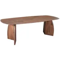 Giga Meubel Eettafel Majada - Deens Ovaal Donkerbruin Hout - 300x100x76cm