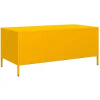 vidaXL Salontafel 101,5x50x43,5 cm koudgewalst staal mosterdgeel
