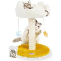 Famanu kraboom met mand - Natuurlijke sisal kraboom - Knus plekje voor katten - Kleine kattentoren