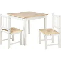 Geuther Kinderstoeljes voor Peuter met Kindertafel - Kinderzitgroep - 3-delige kinderzitgroep van hout - schildertafel voor kinderen - Wit