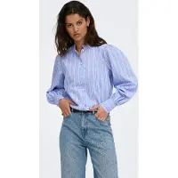 JDY Blouse 'JDYMio' duifblauw / donkerroze / wit