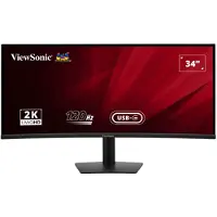 Viewsonic VA3420C-Office Gebogen Monitor - UWQHD , 120Hz Hoogteverstelling, vermogen 96 watt