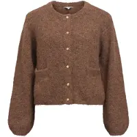 Object Gebreid vest 'OBJSaggia' bruin