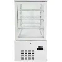 HCB - Professionele Horeca Gebaksvitrine - 130 liter - wit - 230V - Koelvitrine - 55x51.5x110 cm (DxBxH) - 59 kg - 6508