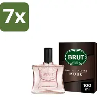 BRUT 7 x – Eau de Toilette – Musk – 100 ml - Musk Eau De Toilette - Musk Geur - Floral Woody Musk - Citrus Geur - Kruidige Geur