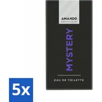 Amando 5 x Mystery Eau de Toilette 50 ml - Mystery Eau De Toilette - Mannelijke Geur - Mysterieuze Geur - Kruidige Geur - Vanille Geur