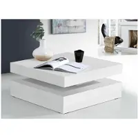 Forte Salontafel met functie, draaibaar tafelblad, breedte ca. 78x78 cm