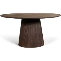 Nest of Nora Ronde mangohouten eettafel Nala - 120 cm - Donkerbruin