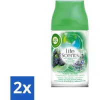 Air Wick 2 x - Life Scents - Luchtverfrisser Navulling - Boswateren - Automatische Spray - 250 ml - Boswateren - Natuurlijke Geur - Geurverspreiding - Automatische Spray - Frisse Geur