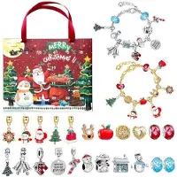 OEM Kerstkalender 2023 - Spelkalender voor kinderen - Sieraden voor meisjes - Rood - Kerstcadeau voor meisjes - Geschikt voor kinderen van 5-12 jaar