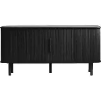 Nest of Nora Dressoir Tara - 160 cm breed met schuifdeuren - Eikenhout fineer - Zwart