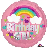 Delights Direct Folieballon ‘Birthday Girl’’ Roze Goud - 46 centimeter