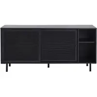 Nest of Nora Dressoir Evin - 160 cm met schuifdeuren en lades - Metaal - Zwart