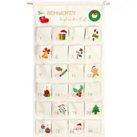 OEM Adventskalender om zelf te vullen - 24 vakjes - 124x71 cm - Kerstkalender om zelf te vullen - om op te hangen - herbruikbaar
