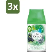 Air Wick 3 x - Life Scents - Luchtverfrisser Navulling - Boswateren - Automatische Spray - 250 ml - Boswateren - Natuurlijke Geur - Luchtverfrisser - Geurverspreiding - Automatische Spray