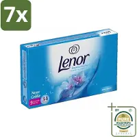 Lenor 7 x - Droogtrommeldoekjes - Aprilfris - Textielverfrisser - 34 Doekjes - Grootverpakking - Droogtrommeldoekjes - Wasdoekjes - Textielverfrisser - Frisheid - Statische Elektriciteit