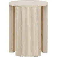 Nest of Nora Bijzettafel rond Ø40x52 cm - MDF - Witwash