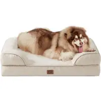 Sonstiges Orthopedisch hondenbed XXL, 132x104 cm, met traagschuim, wasbaar, waterdicht, antislip, beige