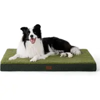 Bedsure Orthopedisch hondenbed, 91x69x8 cm, donkergroen, wasbaar