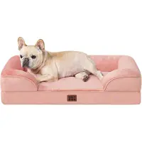 Sonstiges Orthopedisch hondenbed met traagschuim, 76x51 cm, roze, wasbaar, waterdicht, antislip