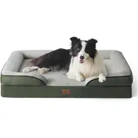 Bedsure Orthopedisch hondenbed, 89x63 cm, met eivormig schuim, wasbaar, antislip, in de kleur denengroen