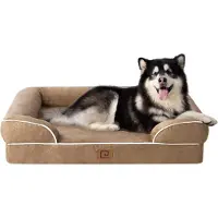 Sonstiges Orthopedisch hondenbed XXL, 132x104 cm, met traagschuim, wasbaar, waterdicht, antislip, kleur: kameel