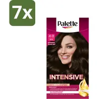 Palette 7 x Intensive Oil-Care Color Haarkleuring 800 Donkerbruin - Haarverf - Arganolie - Donkerbruin - Langdurige Kleur - Haarkleur