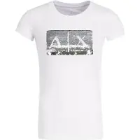 Armani Exchange Shirt zilver / wit