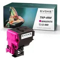 Evoke tonercartridge, compatibel met de Konica Minolta TNP-49M A95W350 TNP49 printer, magenta, opbrengst: 12.000 pagina's, compatibel met Bizhub C3351, C3851, C3851FS