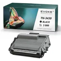 Evoke compatibele tonercartridge voor Brother-printers TN3430 TN-3430, zwart, 3000 pagina's, compatibel met DCP-L5500DN, DCP-L6600DW, HL-L5000D, L5100