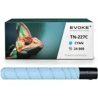 Evoke tonercartridge, compatibel met de Konica Minolta TN-227 C ACVH450 printer, cyaan, 24.000 pagina's, compatibel met Bizhub C257i