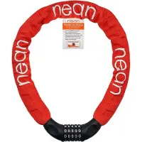 Unyqoos Fietsketting met cijferslot – 5-cijferig slot, 6 mm x 900 mm geharde stalen ketting met nylon textielomslag, 100.000 combinaties